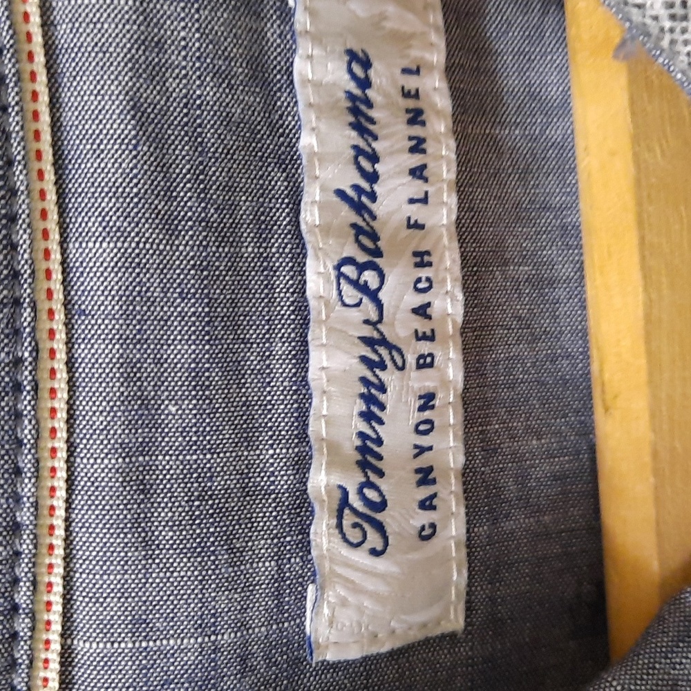 NWT TOMMY BAHAMA BURNT OLIVE CANYON BEACH FLANNEL SHIRT SZ 3LT. - Picture 7 of 16